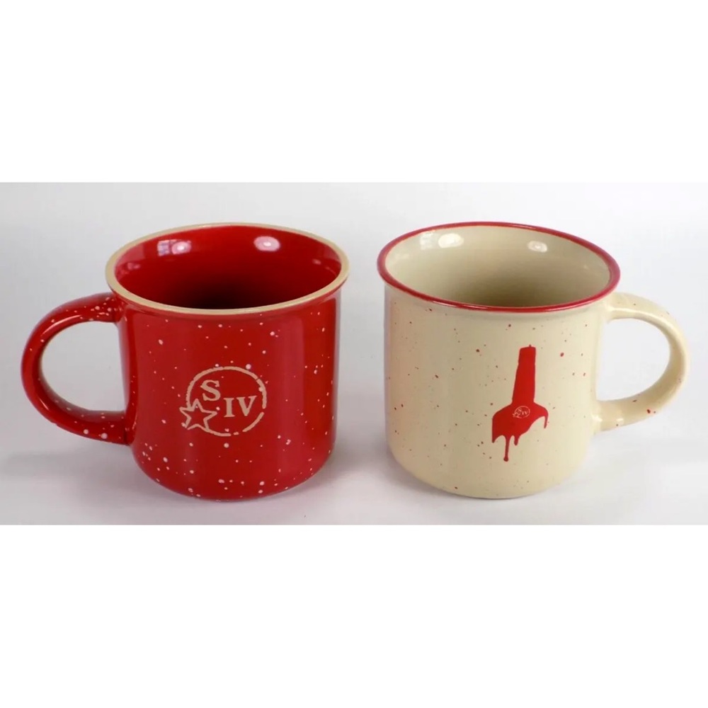 Set of 2 Makers Mark ceramic mug set - hot toddy whiskey mugs